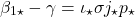 \[\beta_{1\star} - \gamma= \iota_\star\sigma j_\star p_\star\]