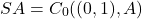 \[SA = C_0((0,1), A)\]
