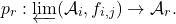 \[p_r: \varprojlim (\mathcal{A}_i, f_{i,j}) \to \mathcal{A}_r.\]