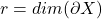 r = dim(\partial X)