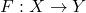Rendered by QuickLaTeX.com F: X\to Y