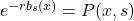 e^{-r b_s(x)} = P(x, s)