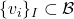 \{v_i\}_I \subset \mathcal{B}