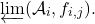 \[\varprojlim (\mathcal{A}_i, f_{i,j}).\]