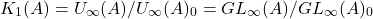 \[K_1(A) = U_\infty(A)/U_\infty(A)_0 = GL_\infty(A)/GL_\infty(A)_0\]