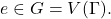 e\in G = V(\Gamma).