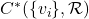 C^*(\{ v_i\}, \mathcal{R})