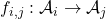 f_{i, j}: \mathcal{A}_i\to \mathcal{A}_j