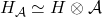 H_\mathcal{A} \simeq H \otimes \mathcal{A}