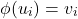 \[\phi(u_i) = v_i\]