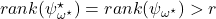 rank(\psi_{\omega^\star}^\star) = rank(\psi_{\omega^\star}) > r