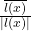 \frac{\overline{l(x)}}{|l(x)|}