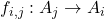 f_{i, j}: A_j \to A_i