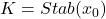 K= Stab(x_0)