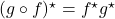 (g\circ f)^\star = f^\star g^\star