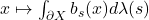 Rendered by QuickLaTeX.com x\mapsto \int_{\partial X} b_s(x) d\lambda(s)
