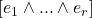 [e_1\wedge ... \wedge e_r]
