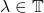 \lambda \in \mathbb{T}