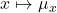 x\mapsto \mu_x