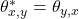 \theta_{x,y}^* = \theta_{y,x}