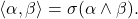 \[\langle \alpha, \beta \rangle = \sigma (\alpha \wedge \beta).\]