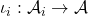 \iota_i: \mathcal{A}_i \to \mathcal{A}