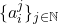 \{ a_i^j\}_{j\in \mathbb{N}}
