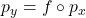 p_y = f\circ p_x